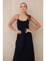 Dlouhé šaty bez ramínek námořnická modř Dlouhé šaty bez ramínek námořnická modř