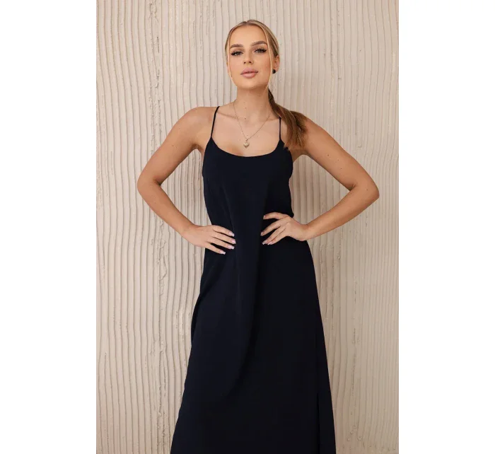 Dlouhé šaty bez ramínek námořnická modř Dlouhé šaty bez ramínek námořnická modř