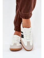 Niskie Sneakersy Damskie Z Eko Skóry Białe Nonalorin