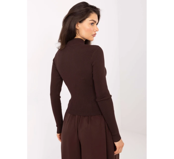 Jumper D93050Z90814A tmavohnedý