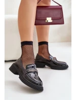 Dámske lakované mokasíny s D&A Black Dámske lakované mokasíny s D&A Black