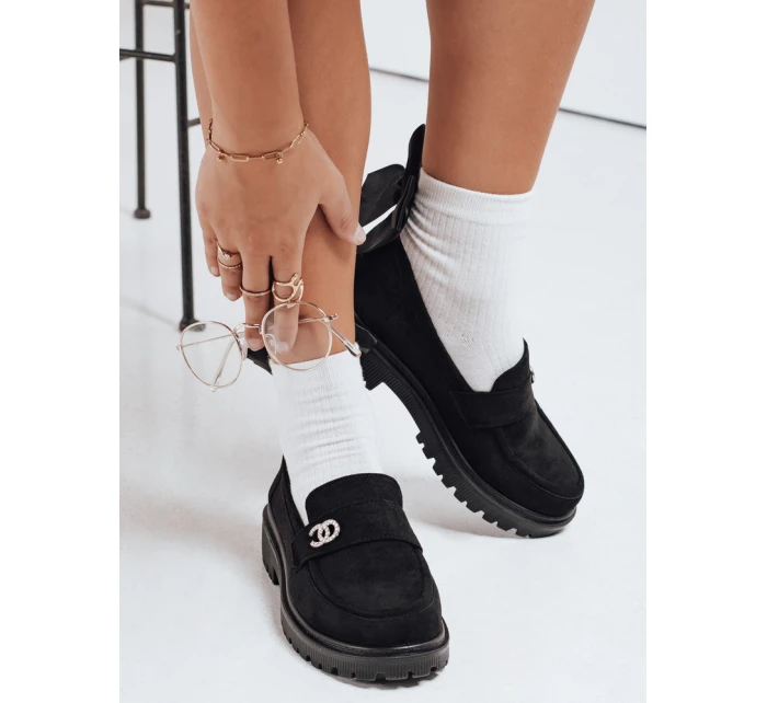 Dámské černé semišové mokasíny Dstreet model 21992455 - FashionStreet