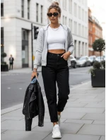 Dámske džínsy s vysokým pásom mom fit black FashionStreet UY2868