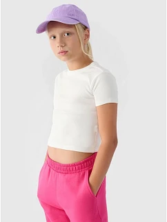 Hladké dievčenské tričko 4F 4FJRSS24TTSHF2053-11S