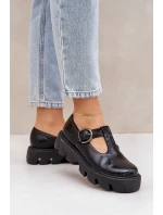 Lakované Kožené Polobotky S Přezkou Černé model 21683970 - Zazoo