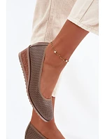 Dámské polobotky na platformě model 22067181 tmavě béžové - VINCEZA