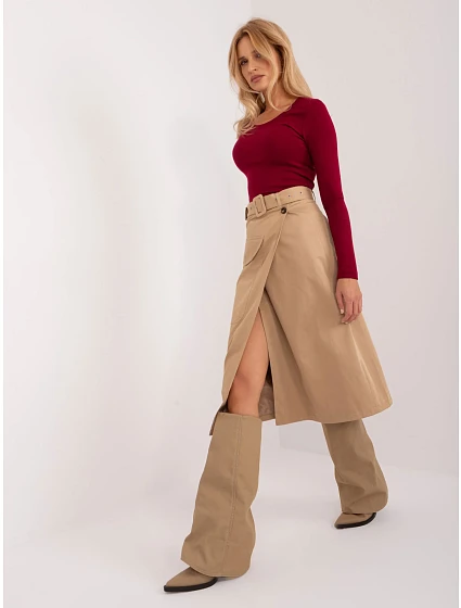 Spódnica EM SD model 19648737 camelowy - FPrice