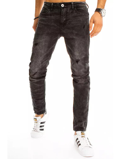 Čierne pánske džínsové nohavice Dstreet UX3211