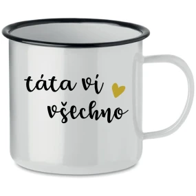 TÁTA VÍ VŠECHNO - bílý plecháček 350 ml TÁTA VÍ VŠECHNO - bílý plecháček 350 ml