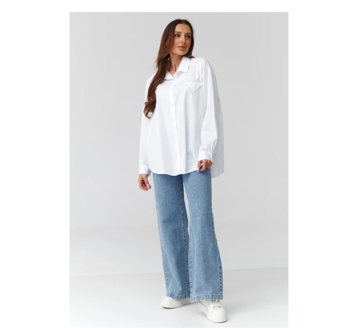 Košeľa s dlhým rukávom model 224103 Makadamia Košeľa s dlhým rukávom model 224103 Makadamia