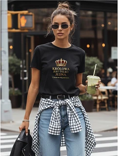 Koszulka damska   czarna model 22161343 - FashionStreet
