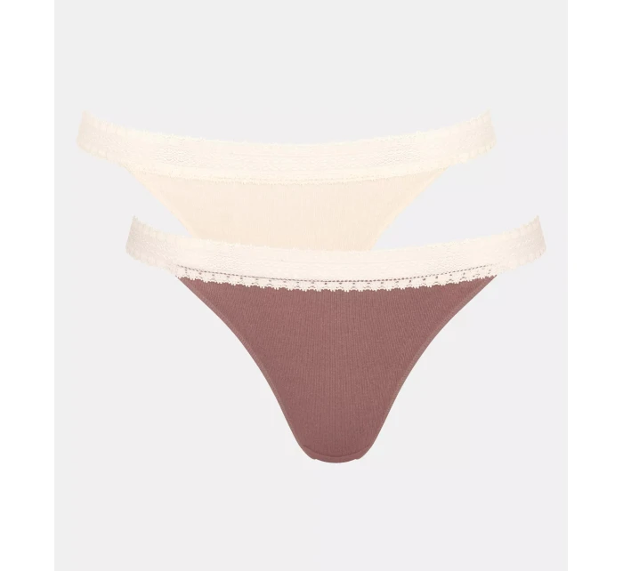 sloggi GO Ribbed R Thong C2P - BROWN - SLOGGI BROWN - SLOGGI sloggi GO Ribbed R Thong C2P - BROWN - SLOGGI BROWN - SLOGGI