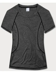 Dámske športové tričko T-shirt v grafitovej farbe (A-2158)