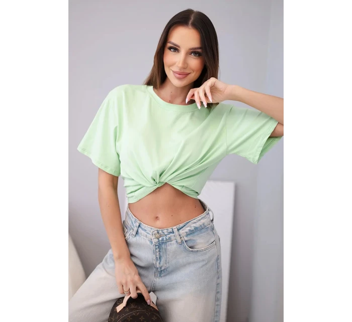 Dámska bavlnená základná blúzka s krátkymi rukávmi apple