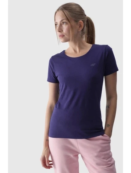 Dámské Hladké Tričko S Modré model 21668556 - 4F Dámské Hladké Tričko S Modré model 21668556 - 4F