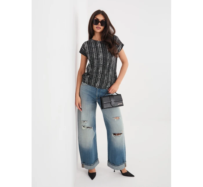 T shirt D12110M02646F czarny T shirt D12110M02646F czarny