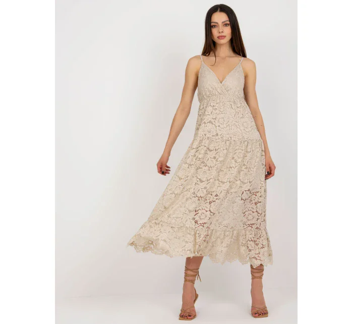 Sukienka TW SK BI model 18634004 beżowy - FPrice Sukienka TW SK BI model 18634004 beżowy - FPrice