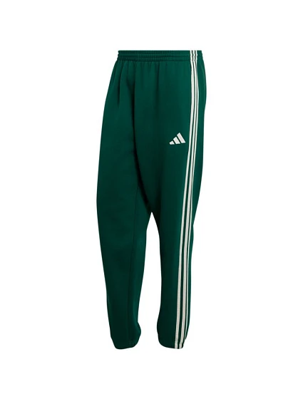 Pánské kalhoty Essentials 3Stripes Fleece Tapered Cuffed zelené model 22348327 - ADIDAS