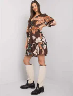Šaty LC SK 22K model 16283452 hnědá - FPrice Šaty LC SK 22K model 16283452 hnědá - FPrice
