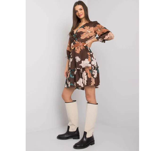 Šaty LC SK 22K model 16283452 hnědá - FPrice Šaty LC SK 22K model 16283452 hnědá - FPrice