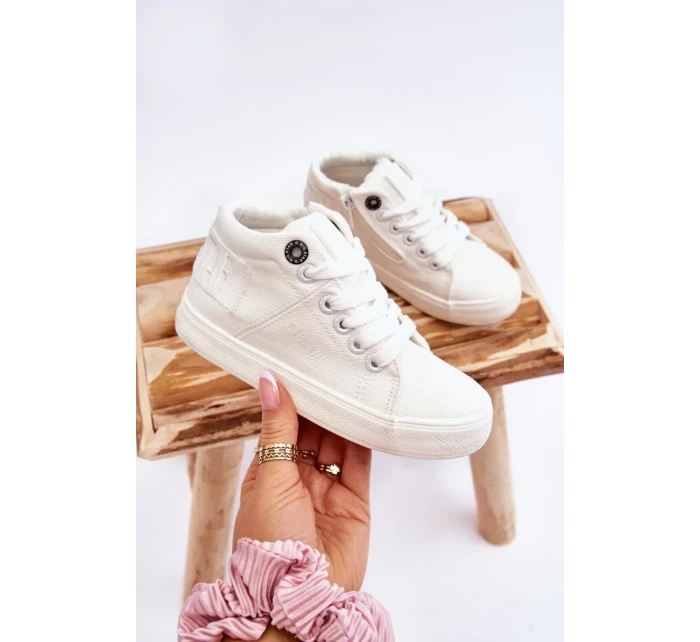 Dětské klasické vysoké tenisky Big Star LL374002 Bílá Dětské klasické vysoké tenisky Big Star LL374002 Bílá