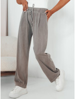 ASTERS dámske nohavice so širokými nohavicami sivé Dstreet UY2035