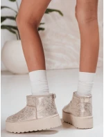 Dámske semišové béžové snežnice FashionStreet ZY1293