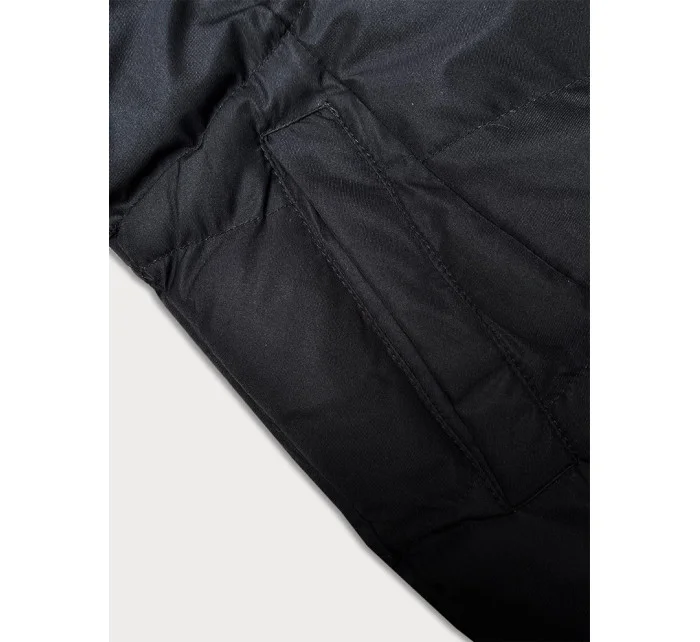 Čierna dámska krátka prešívaná zimná bunda J Style (5M3153-392)