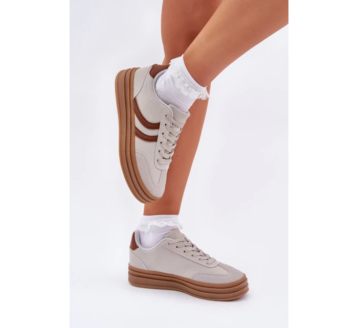 Stylové tenisky na platformě šedé model 21682892 - Boto