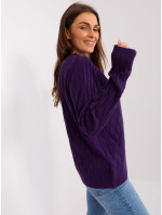 Sweter AT SW 2326.37X ciemny fioletowy