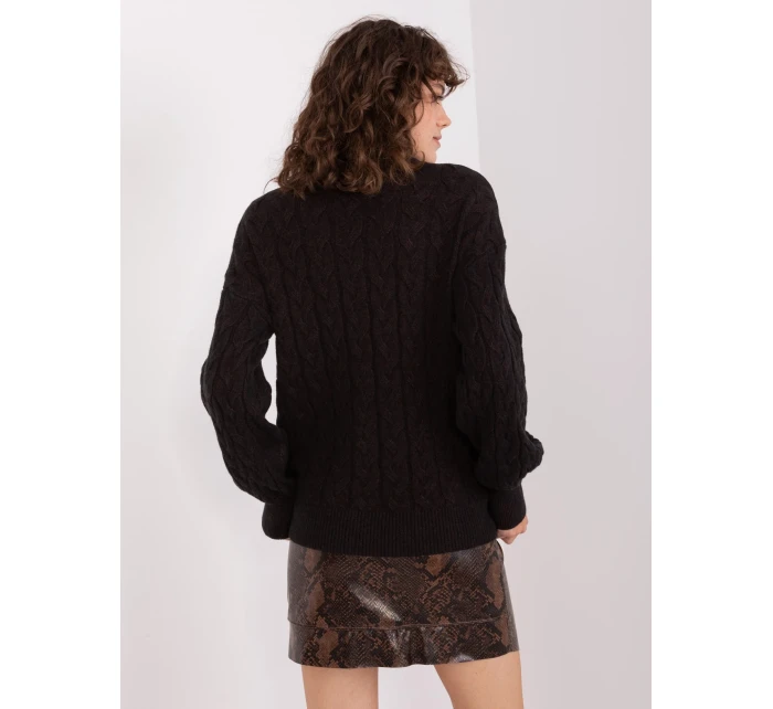 Sweter AT SW model 19011928 czarny - FPrice Sweter AT SW model 19011928 czarny - FPrice