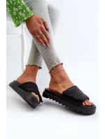 Dámske papuče na platforme Big Star Black