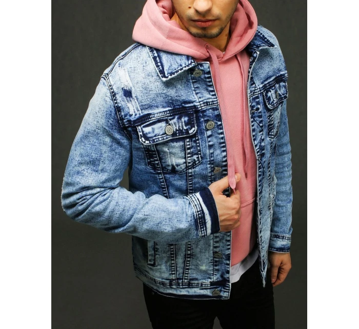 Pánska džínsová bunda modrá TX3224 Pánska džínsová bunda modrá TX3224