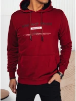 Pánská mikina s potiskem bordó Dstreet model 21976084 - FashionStreet