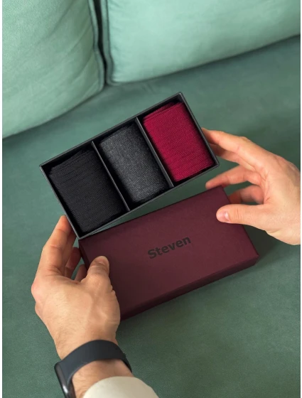 Ponožky Steven art.175/3 Pánske ponožky Krabice A'3 41-46