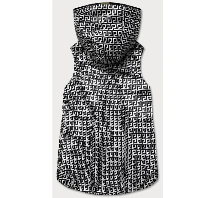 Obojstranná dámska vesta v khaki farbe (R8006)