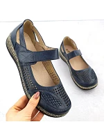 Dámská obuv na suchý zip tmavě modrá model 22073745 - Unisoft