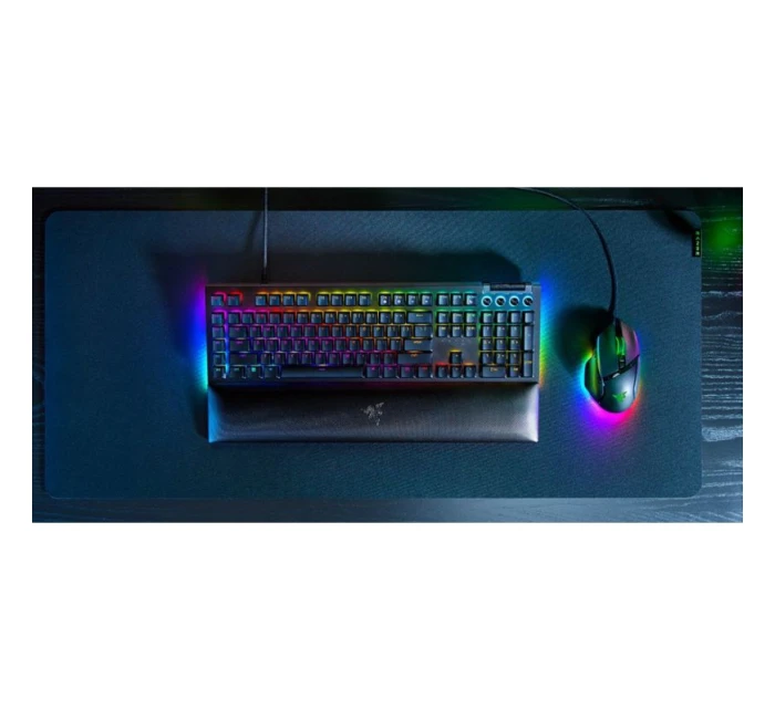 Mechanická herná klávesnica Razer BlackWidow V4 X, žlté spínače, americké rozloženie, drôtová, čierna Razer