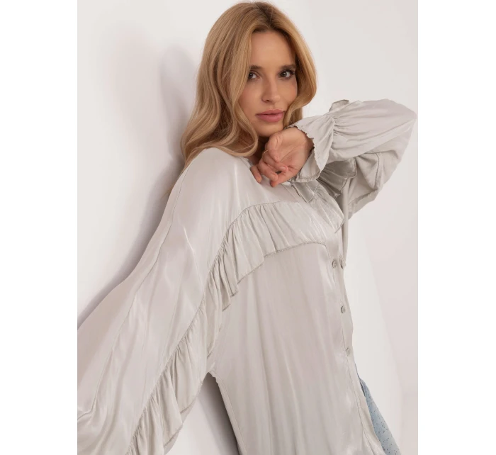 Košeľa TW KS BI 12022.16P svetlo sivá Košeľa TW KS BI 12022.16P svetlo sivá