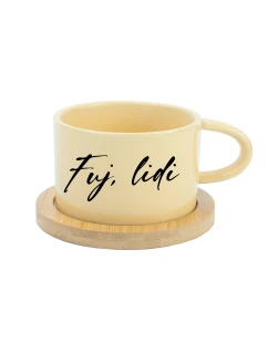 FUJ, LIDI - žlutý hrníček makronka 200 ml