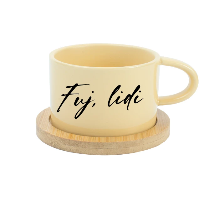 FUJ, LIDI - žlutý hrníček makronka 200 ml