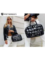 Dámská kabelka Šedá s potiskem model 18978790 - PETERSON Dámská kabelka Šedá s potiskem model 18978790 - PETERSON