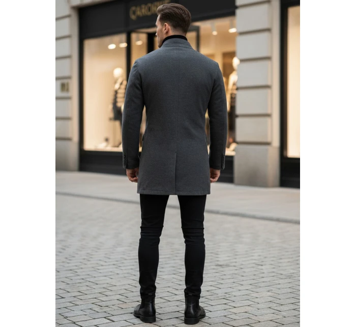 Pánský šedý kabát Dstreet model 21965564 - FashionStreet Pánský šedý kabát Dstreet model 21965564 - FashionStreet