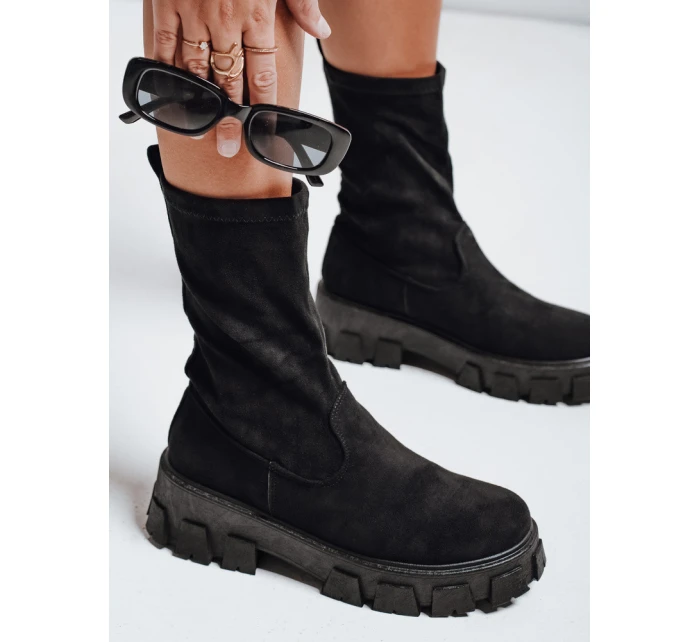 Dámské boty na platformě černé Dstreet ZY1135