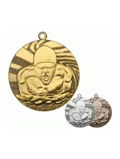 Zlatá medaila - plávanie - oceľová medaila
