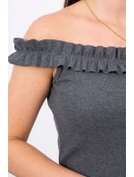 Španielske šaty s volánikmi grafitové Španielske šaty s volánikmi grafitové