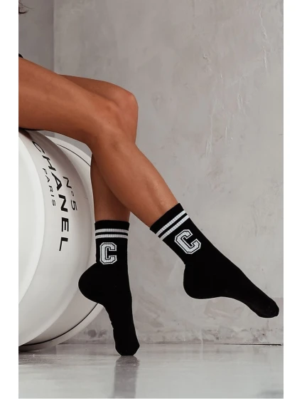 Dámské Ponožky S Pásky A model 21679091 C Černé - Milena