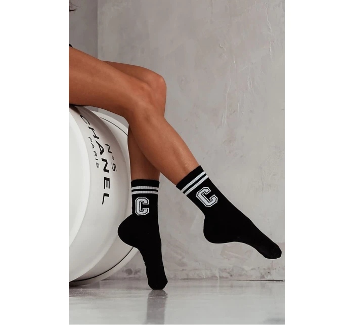 Dámské Ponožky S Pásky A model 21679091 C Černé - Milena