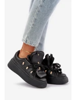 Dámské Sneakersy Na Platformě Černé model 21682850 - Boto Dámské Sneakersy Na Platformě Černé model 21682850 - Boto
