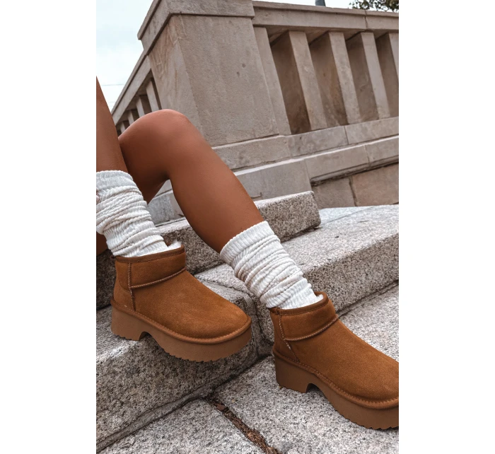 Sněhule z přírodního s podšívkou Camel model 21714776 - Boto Sněhule z přírodního s podšívkou Camel model 21714776 - Boto